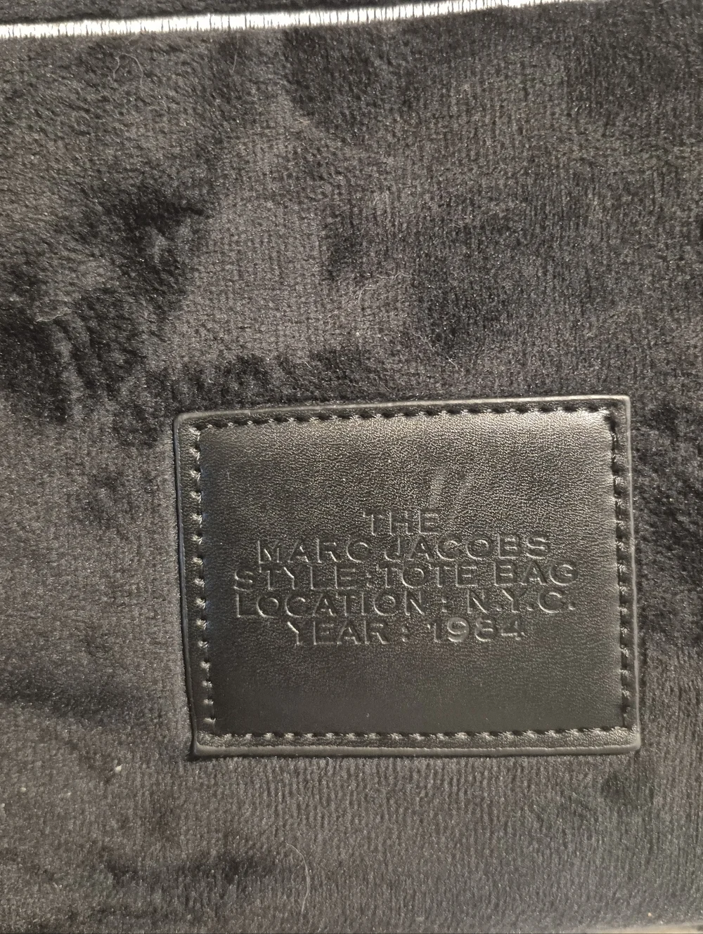 Marc Jacobs Black Velvet 'The Tote Bag' Small Tote - Picture 2 of 9